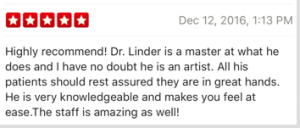 screenshot of review