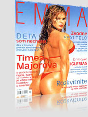 Timea Majorova EMMA Magazine Cover showcasing butt wearing red bikini