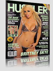 Brittney Skye Hustler Magazine cover wearing small bikini