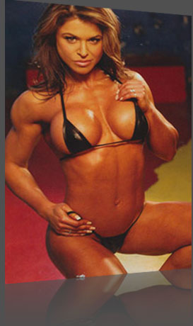 Muscular female model cover