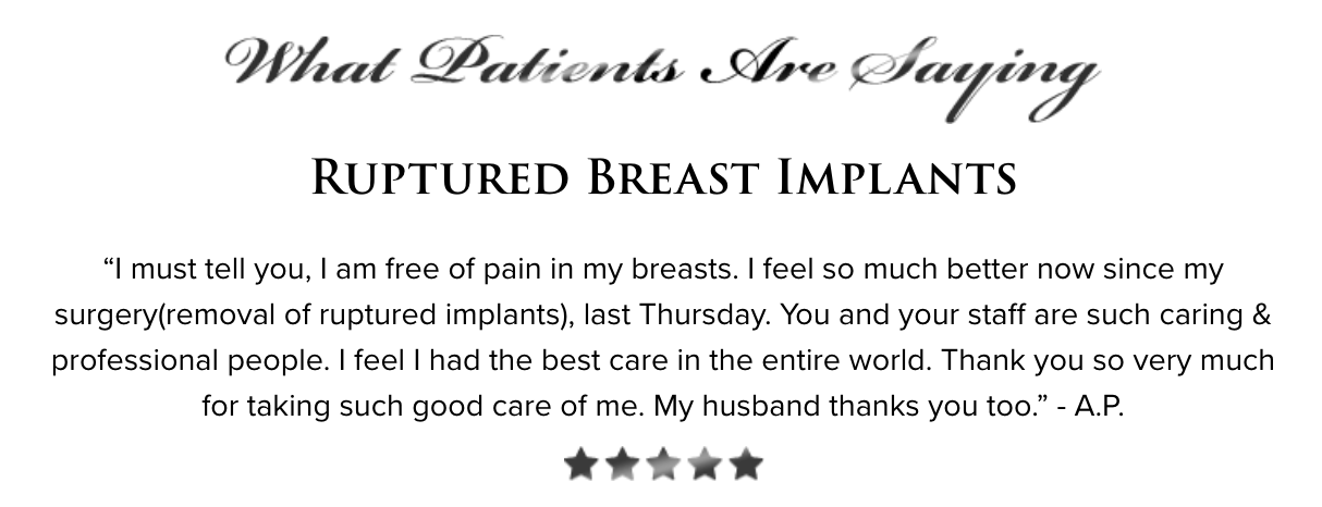 Ruptured Breast Implants