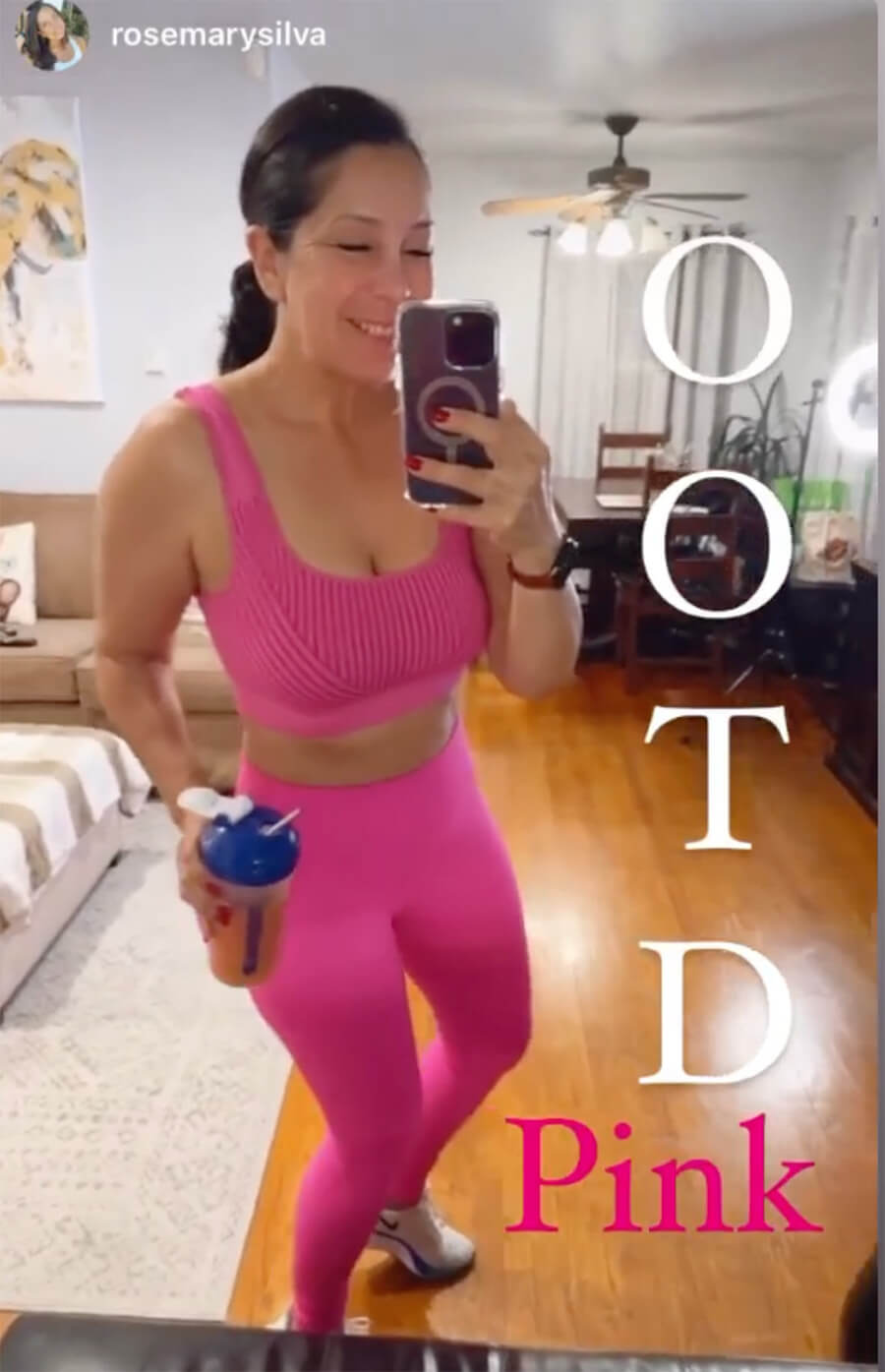 Fit woman in pink