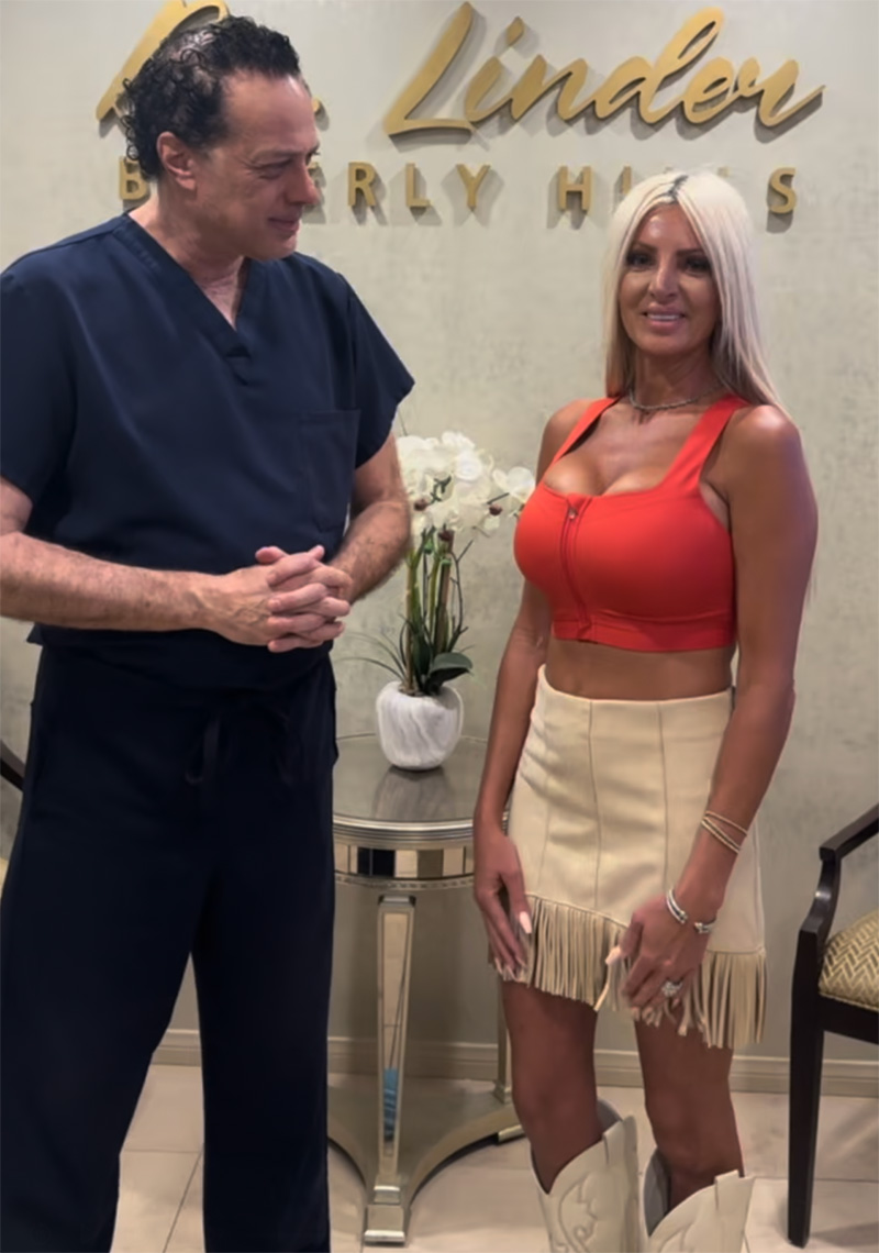 Dr Linder with a patient